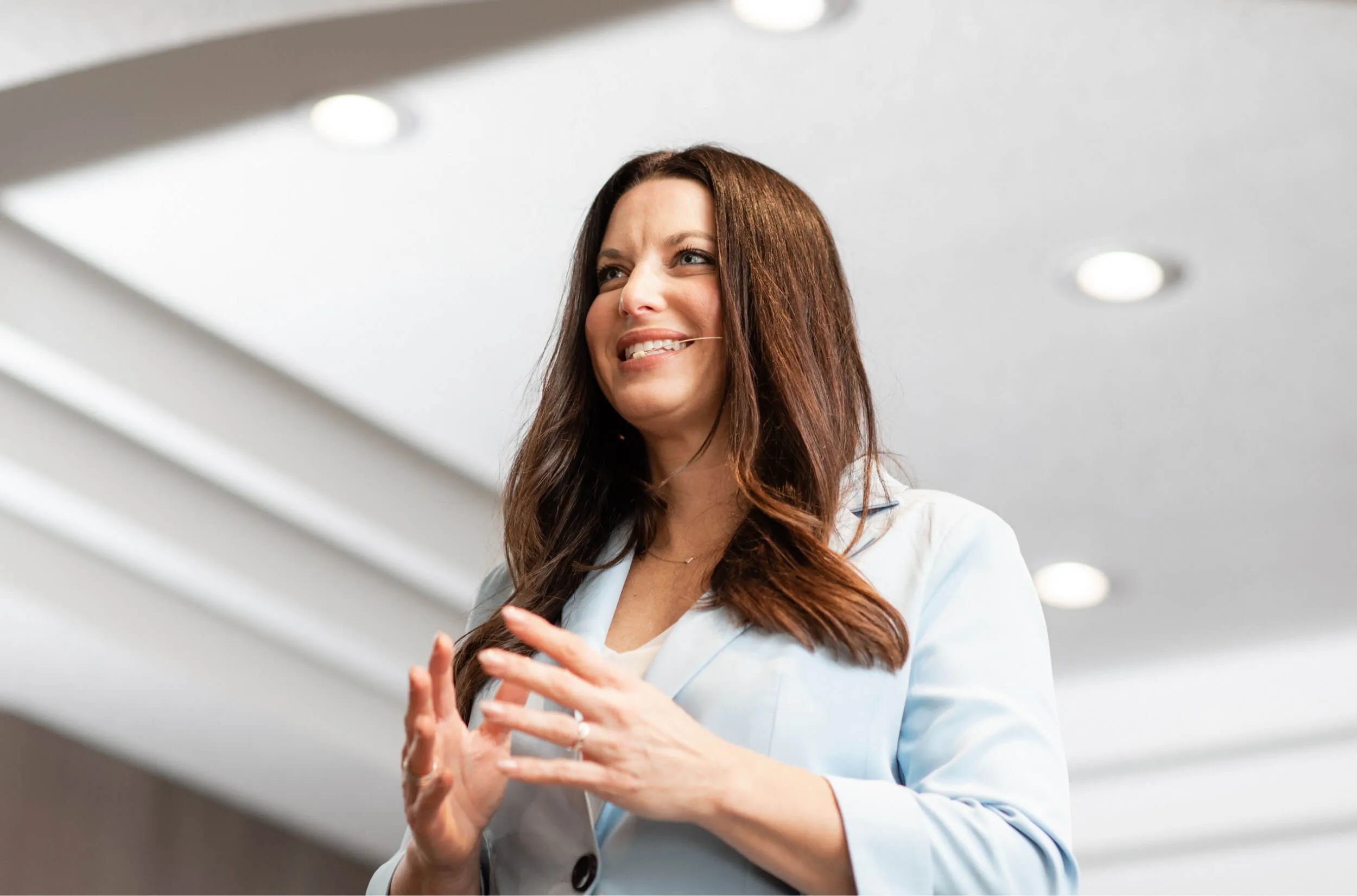Dr. Allison Agliata speaking to an audience